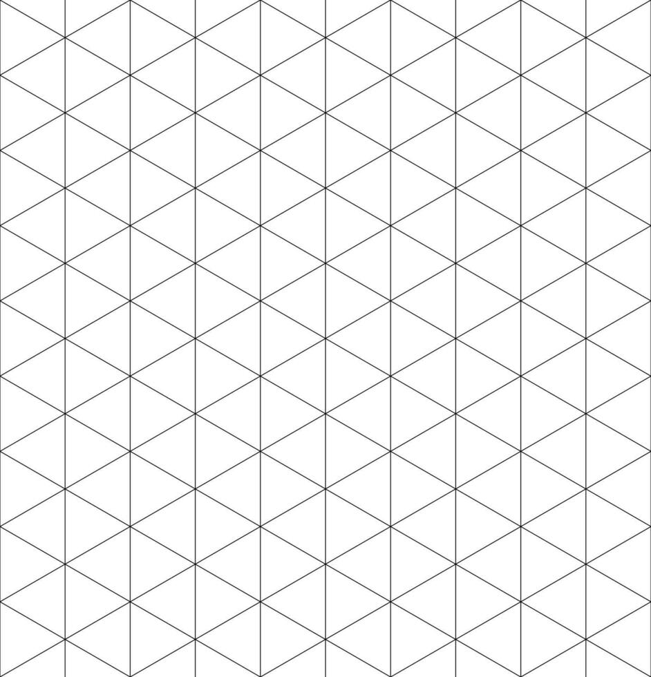 Isometric graph paper background. Seamless pattern. Vector illustration