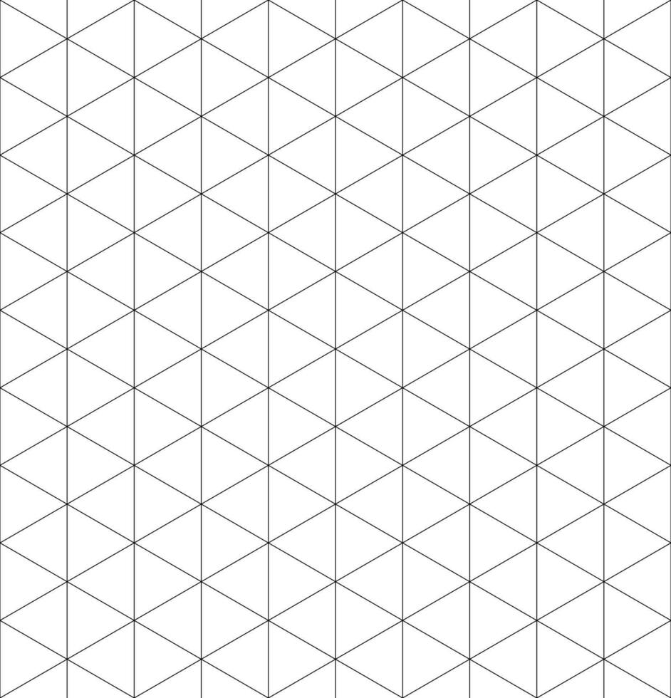 Isometric graph paper background. Seamless pattern. Vector illustration