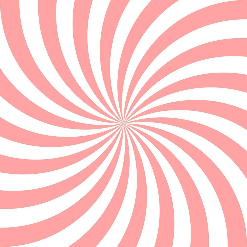 Sweet pink candy abstract spiral background. Vector illustration