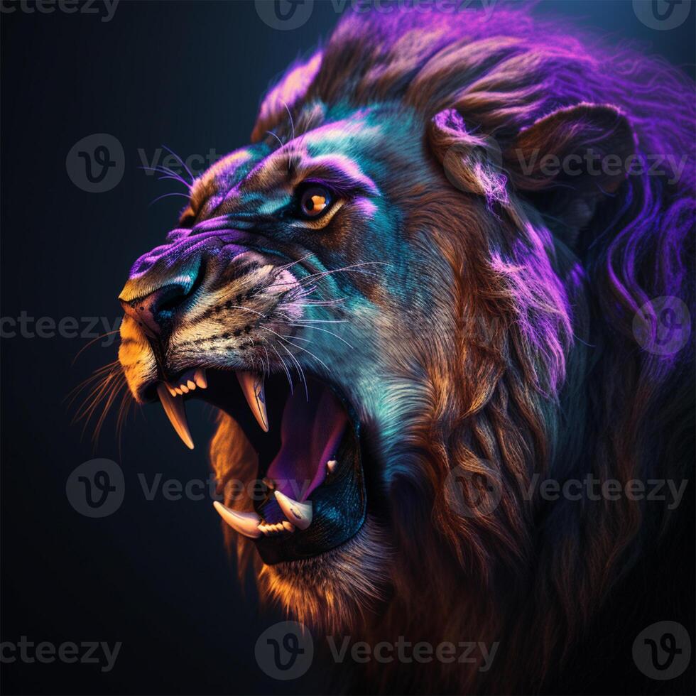 A painting of a lion Generated photo