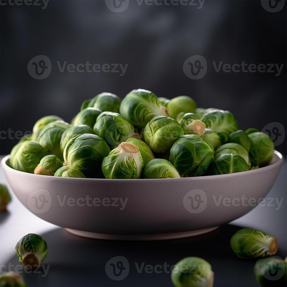 A bunch of brussels sprouts Generated photo