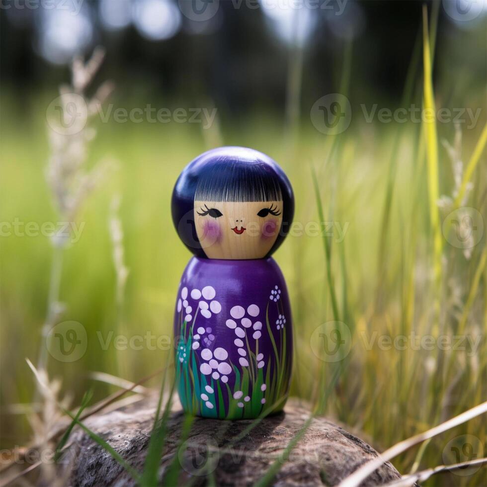 A wooden doll of a Russian doll Generated photo