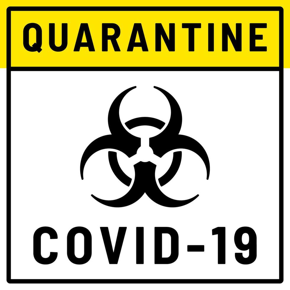 Biohazard sign on white background. Concept of epidemic virus and quarantine. Coronavirus Covid-19, 2019-nKoV concept. Vector illustration