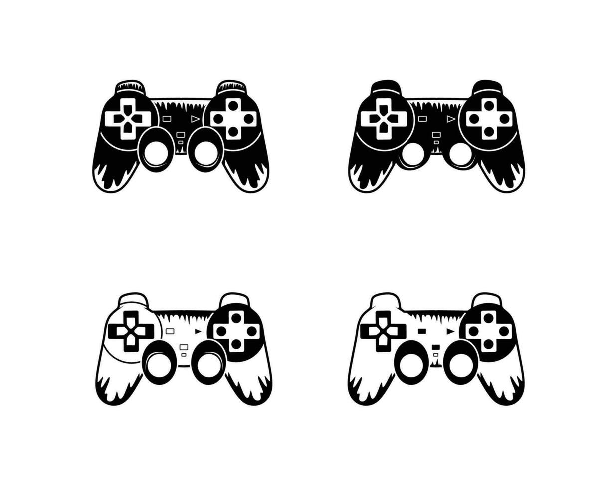 gamepad Clásico logo colección conjunto vector