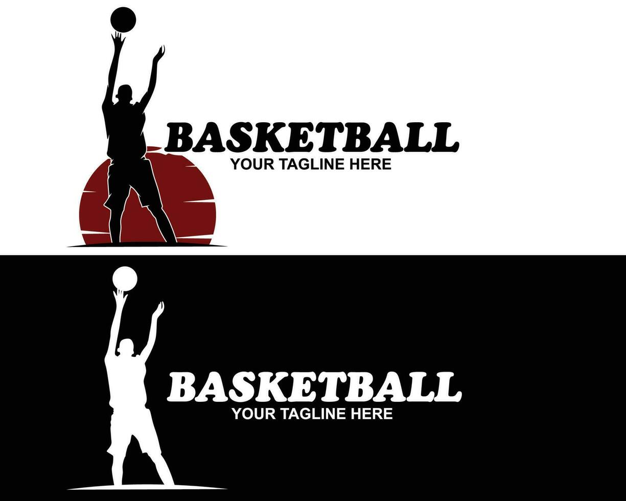 Basketball logo silhouette collection set vector