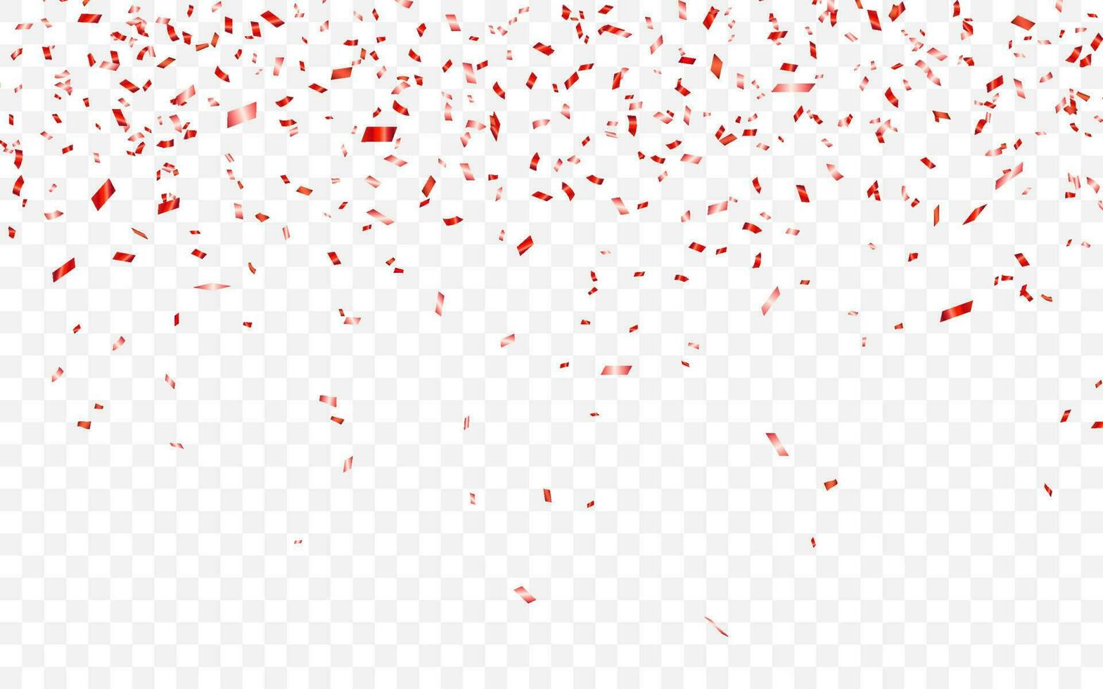 Red confetti. Celebration carnival ribbons. Luxury greeting card. Vector illustration