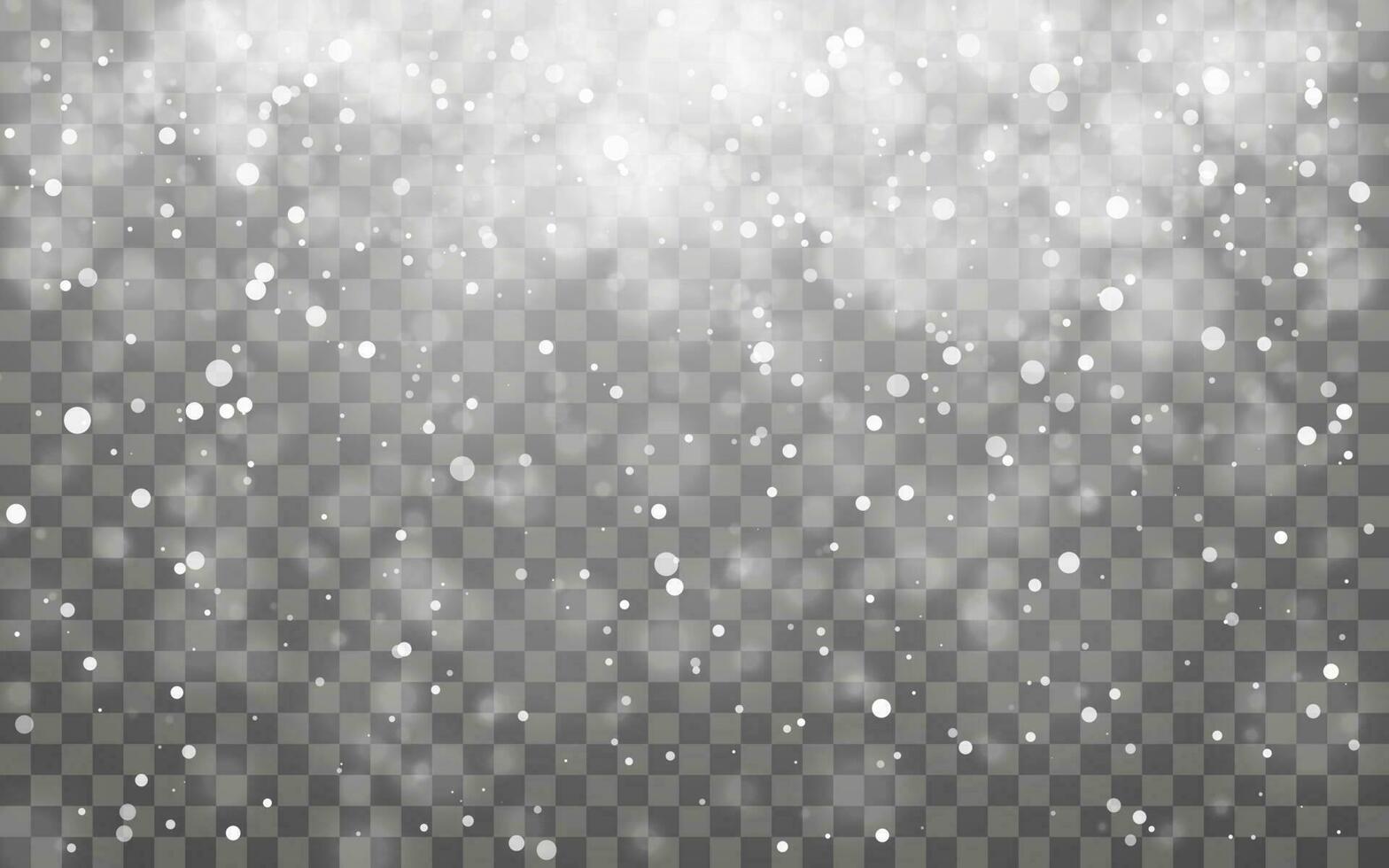 Christmas snow. Falling snowflakes on dark background. Snowfall. Vector illustration