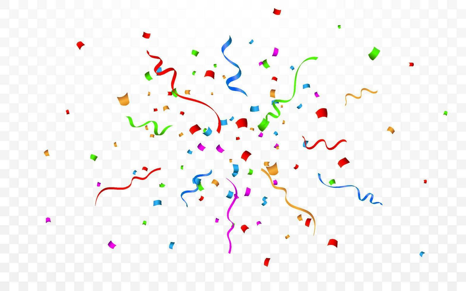Colorful confetti. Celebration carnival falling shiny glitter confetti. Luxury greeting card. Vector illustration