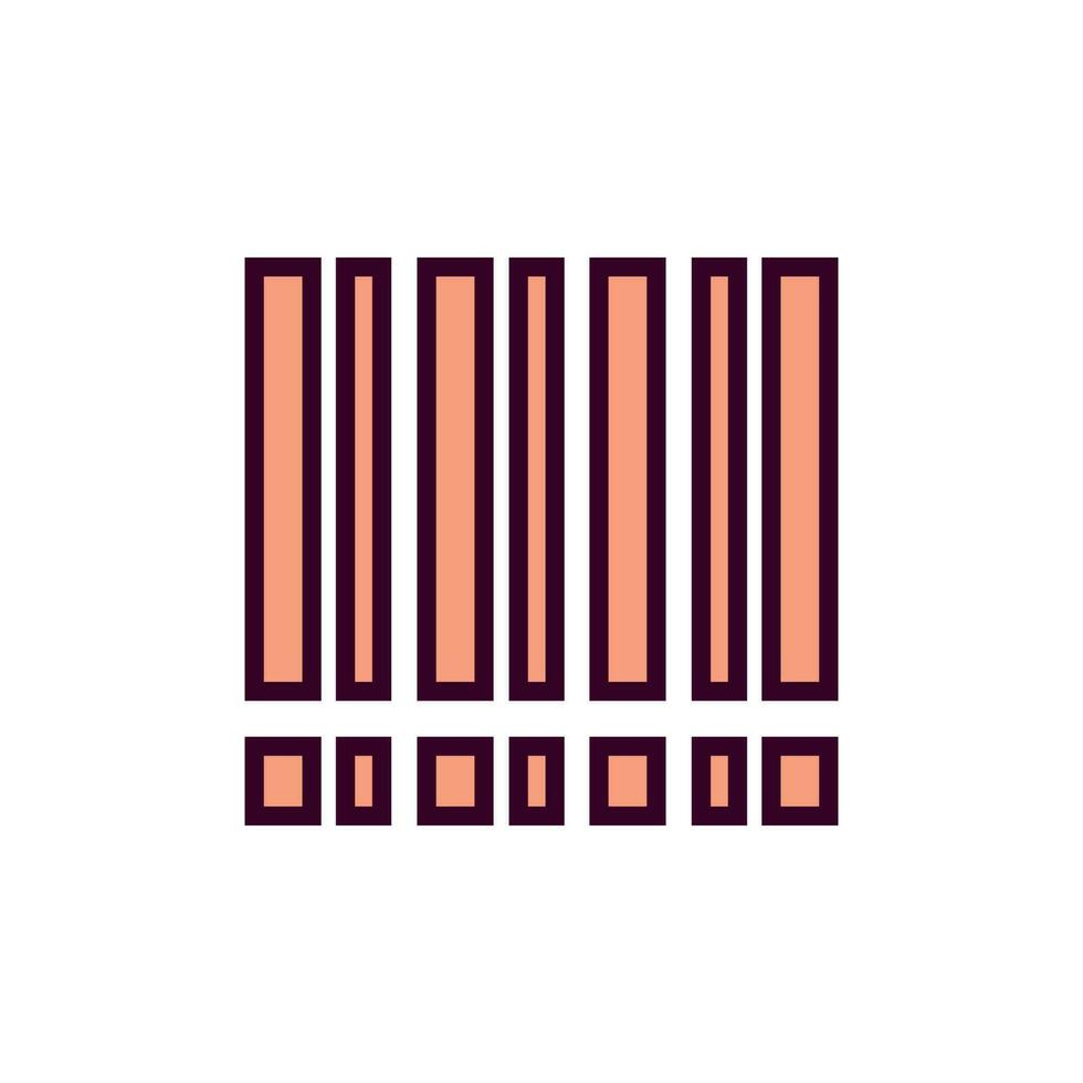 Barcode Icon Vector Illustration. Barcode Lineal Color Icon
