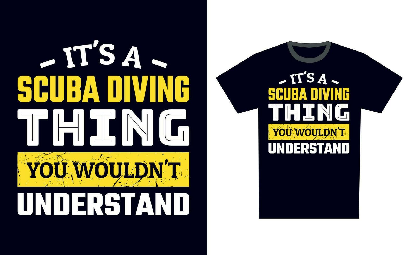 Scuba Diving T Shirt Design Template Vector