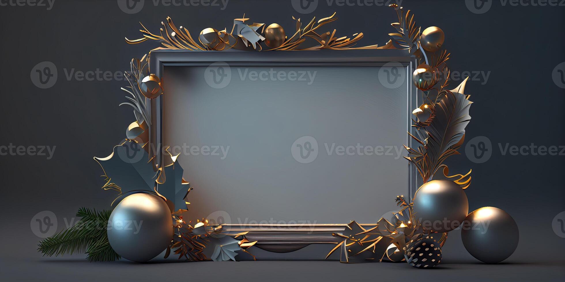 Banner frame with empty space. Illustration. photo