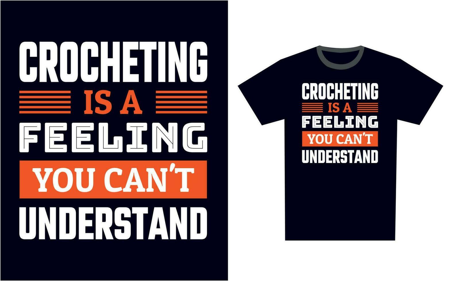 Crocheting T Shirt Design Template Vector