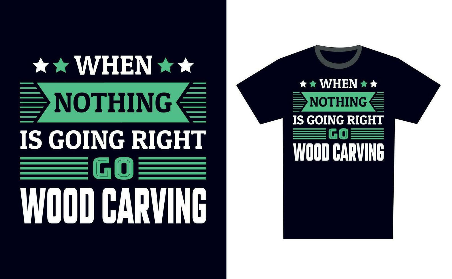 Wood Carving T Shirt Design Template Vector