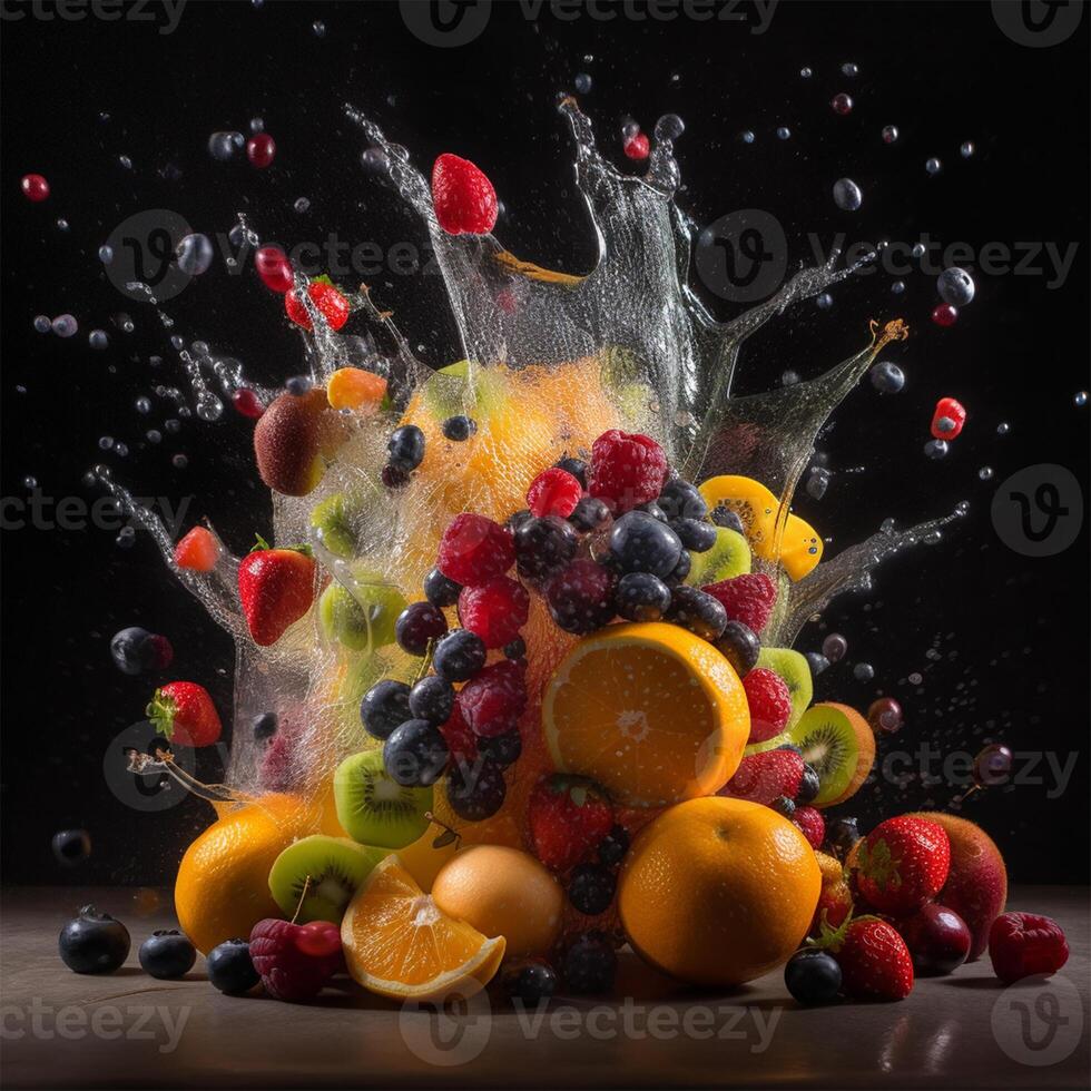 A bunch of fruit Generated photo