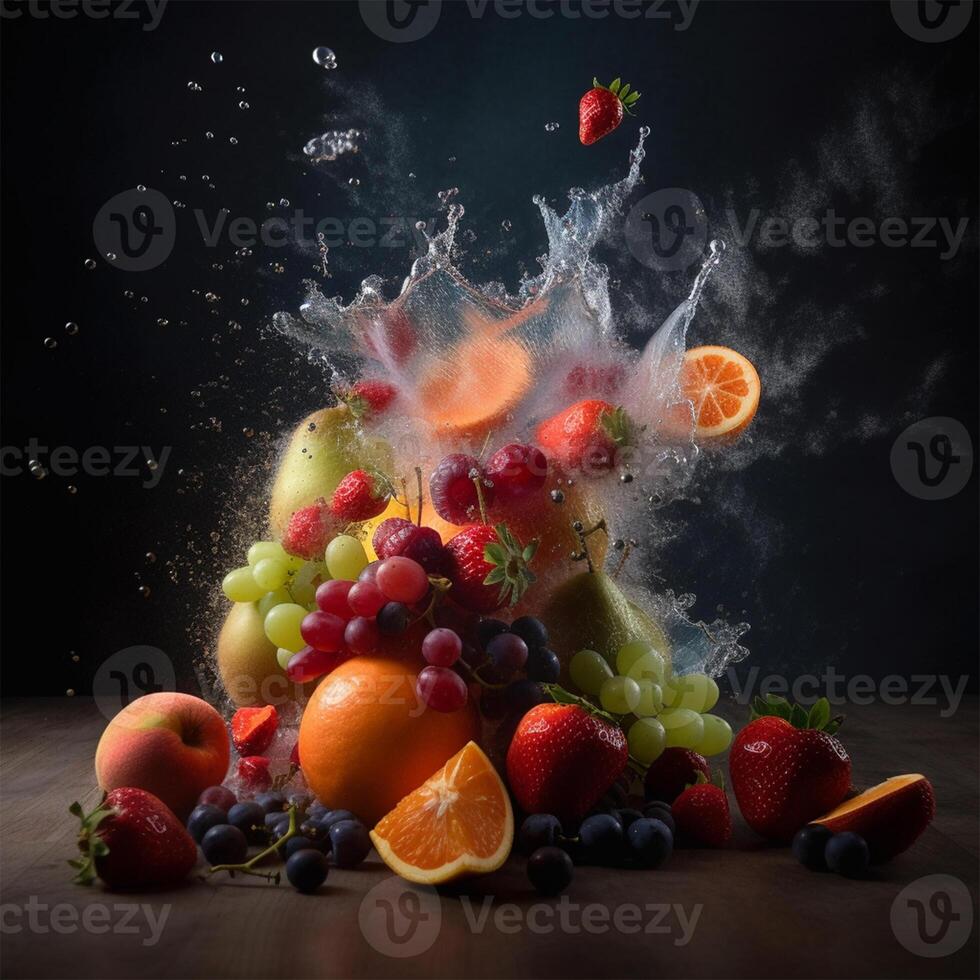 A bunch of fruit Generated photo