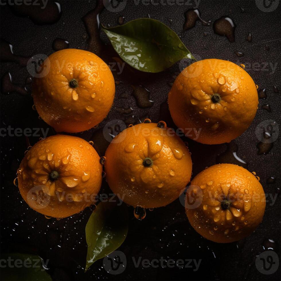 un manojo de naranjas generativo ai generado foto