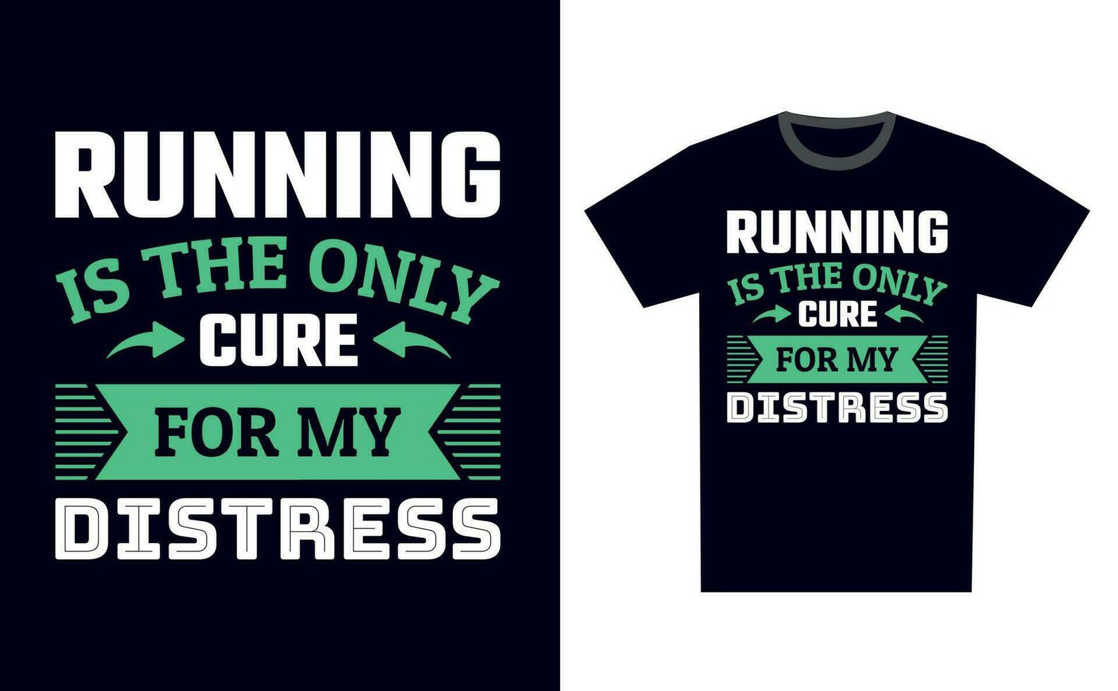 Running T Shirt Design Template Vector