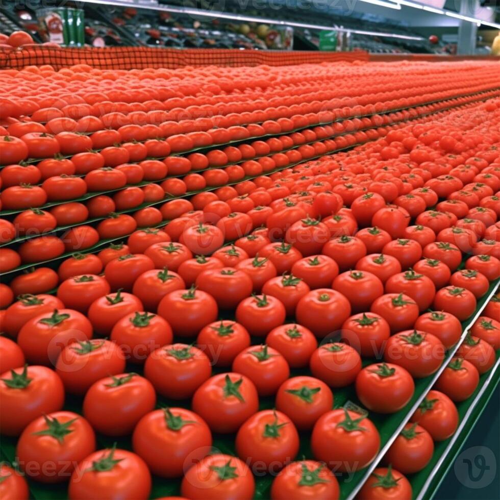 A bunch of tomatoes Generated photo