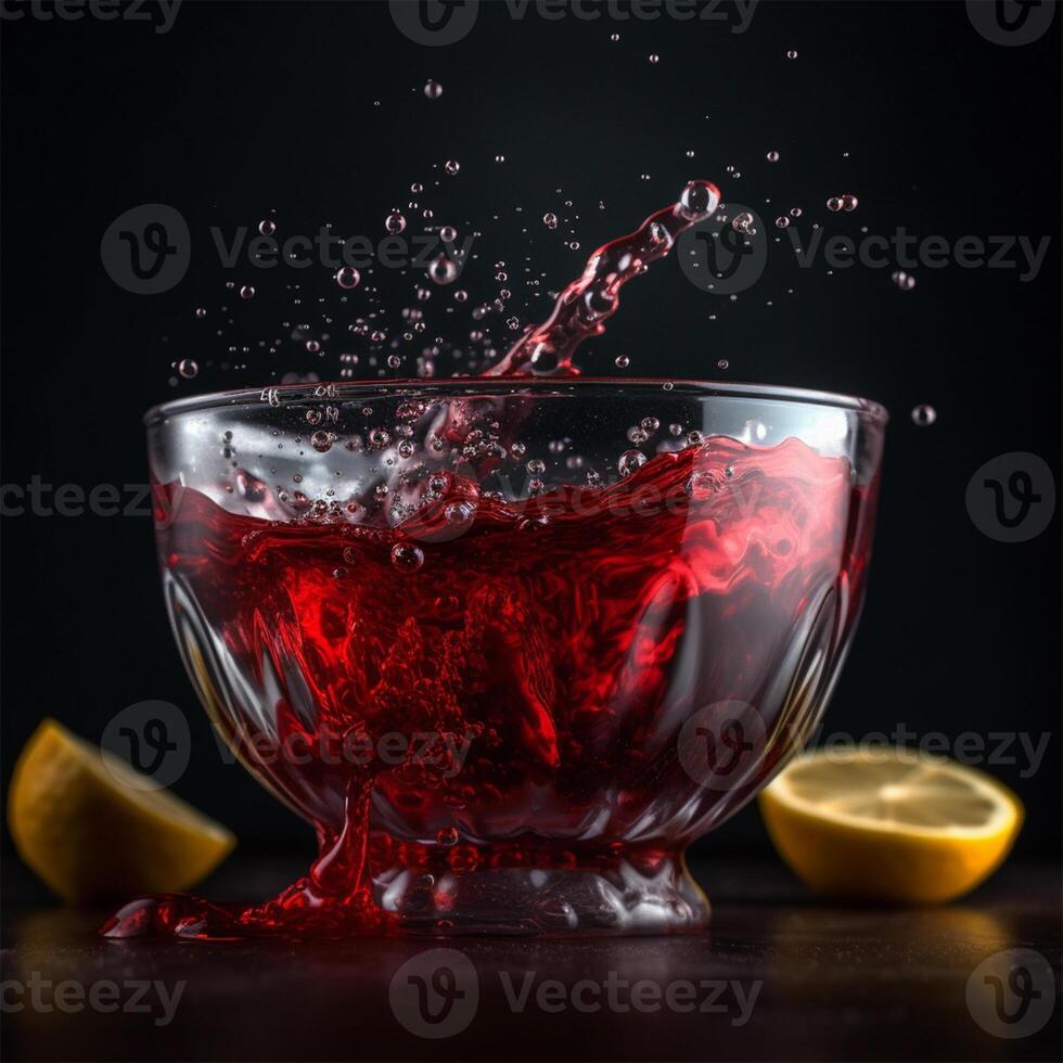 A bowl of liquid Generated photo