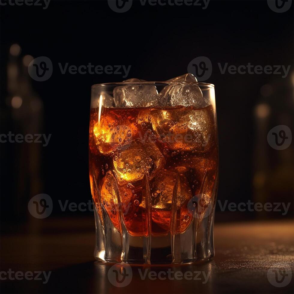 A glass of whiskey Generated photo