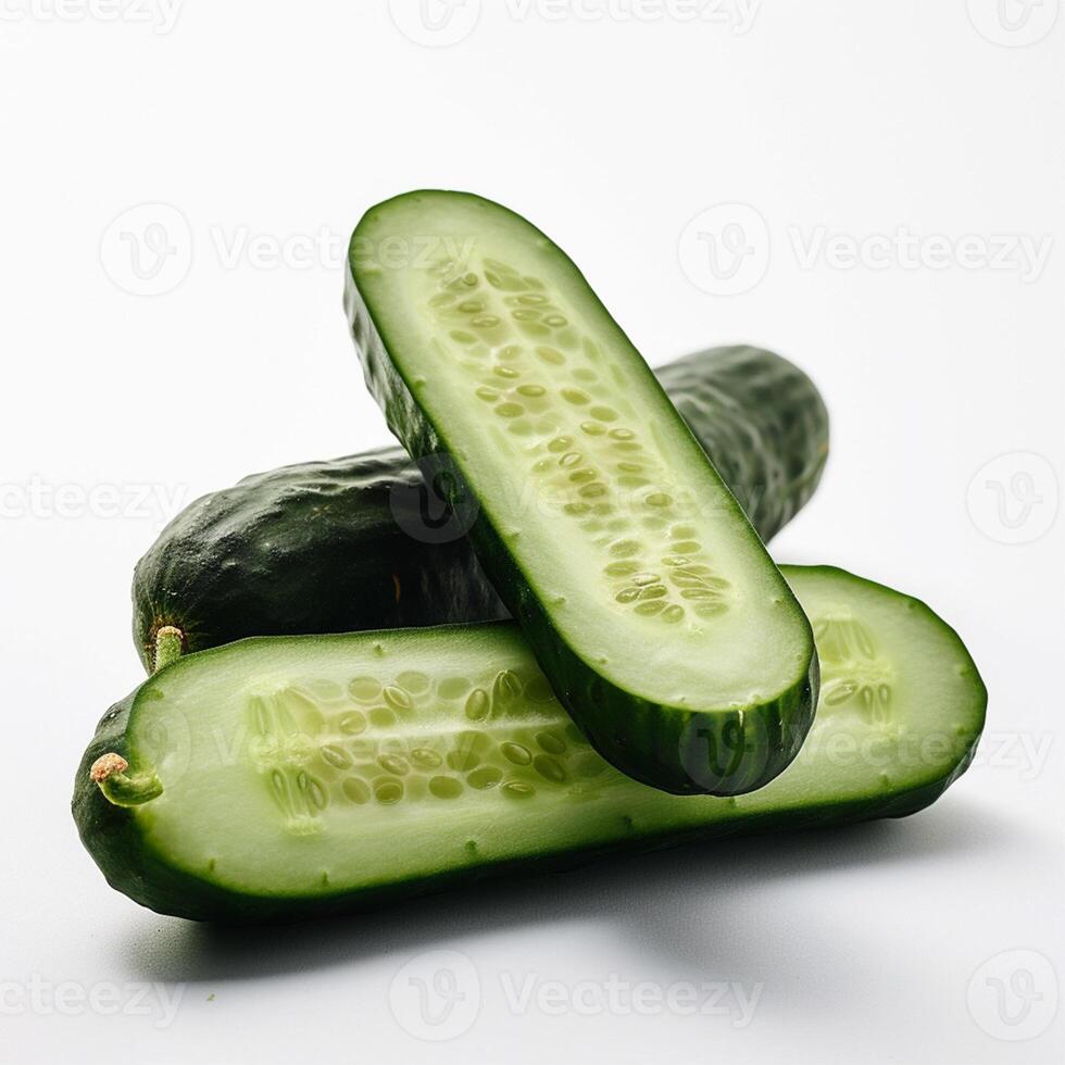 Three cucumbers Generated photo