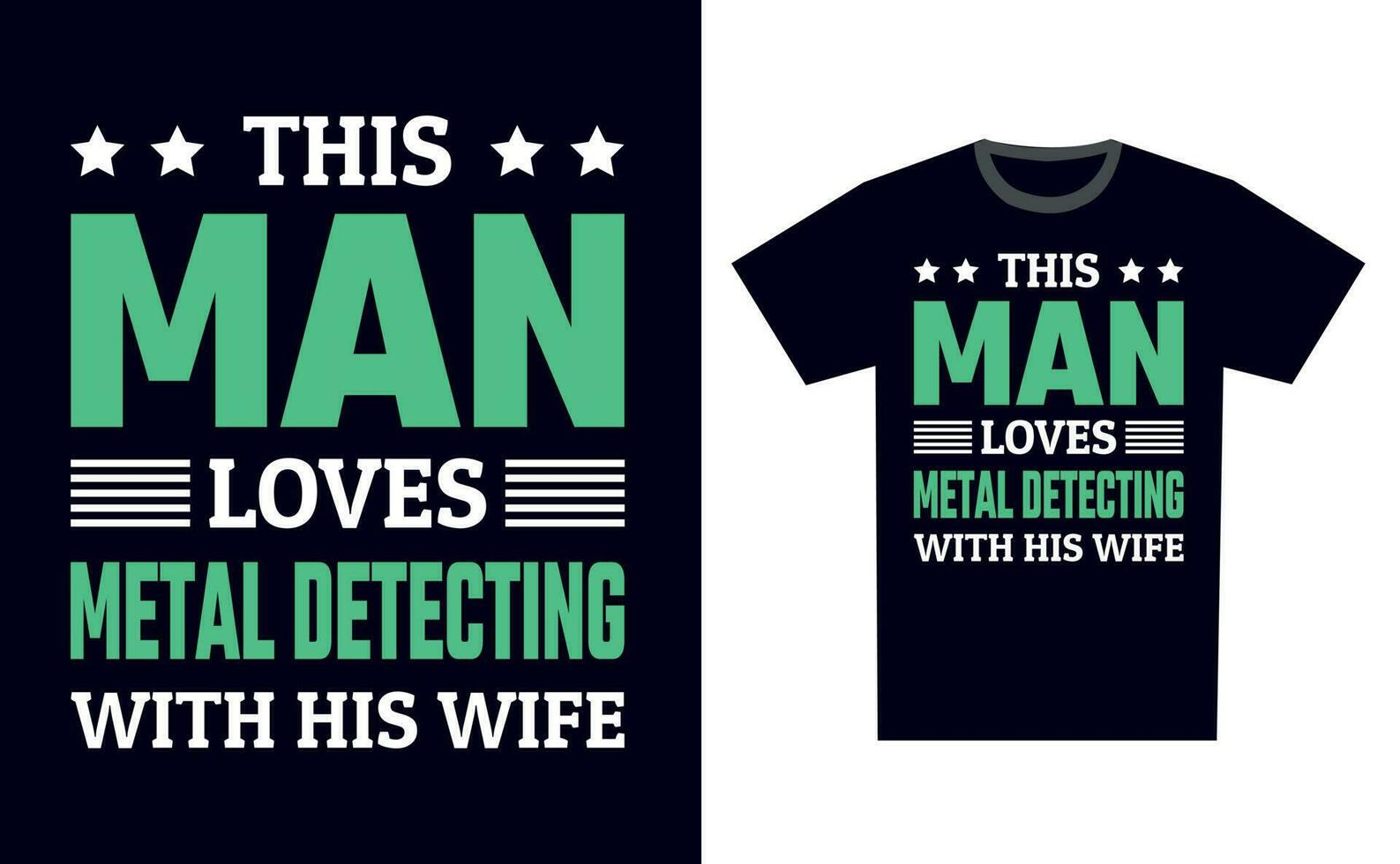 Metal Detecting T Shirt Design Template Vector