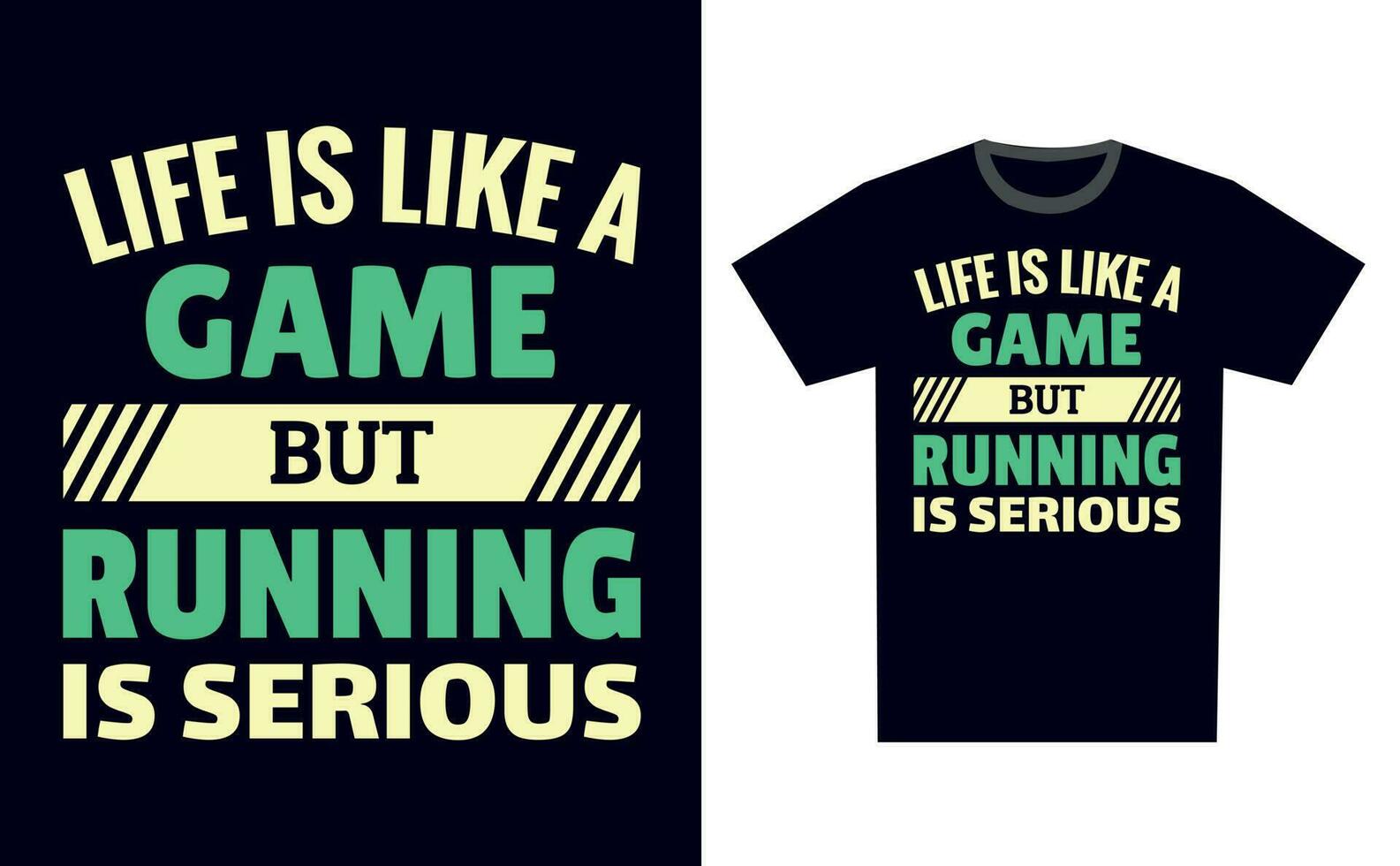 Running T Shirt Design Template Vector