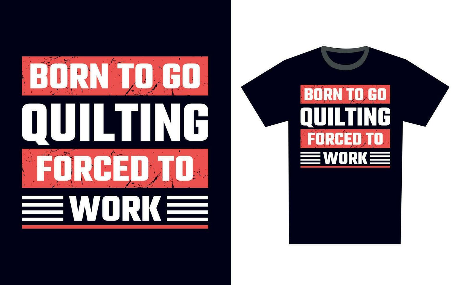 Quilting T Shirt Design Template Vector
