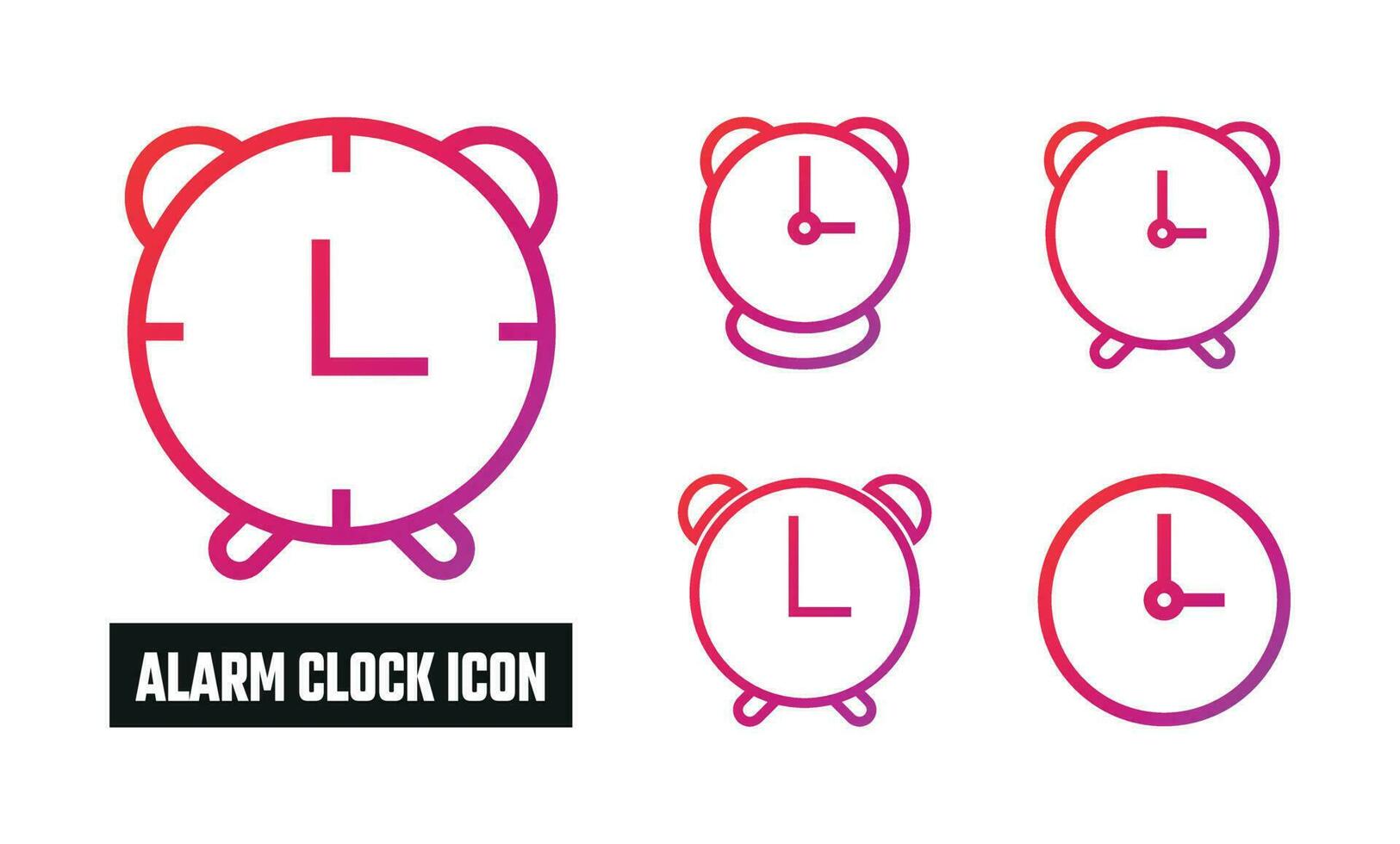 Alarm clock Gradient Icon Vector Illustration