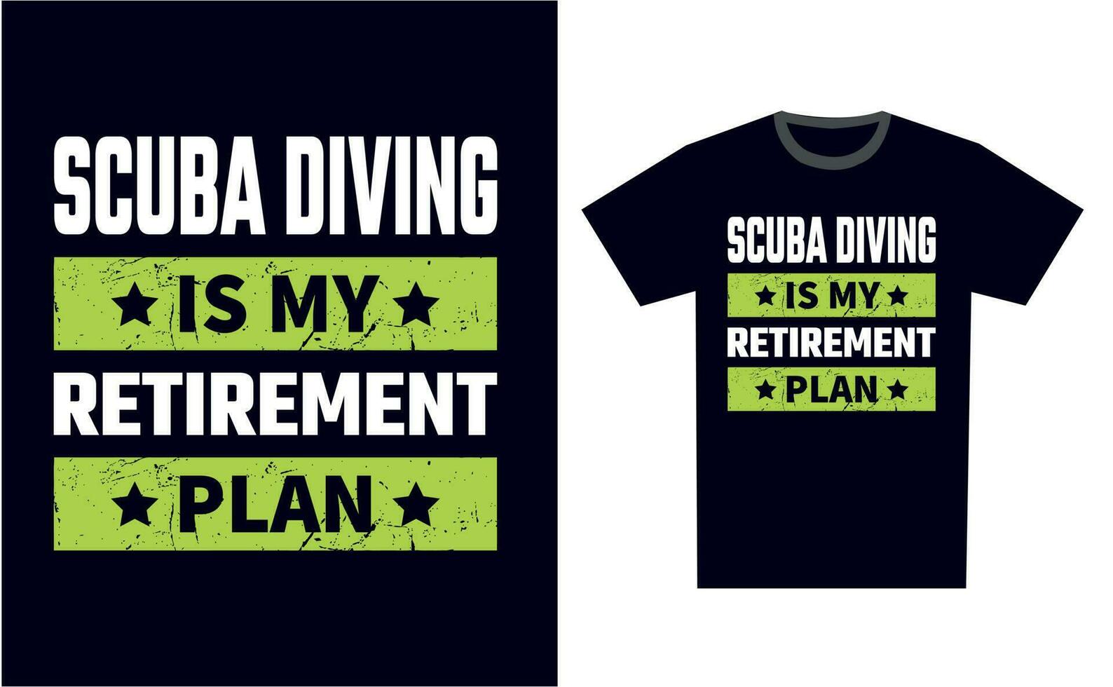 Scuba Diving T Shirt Design Template Vector