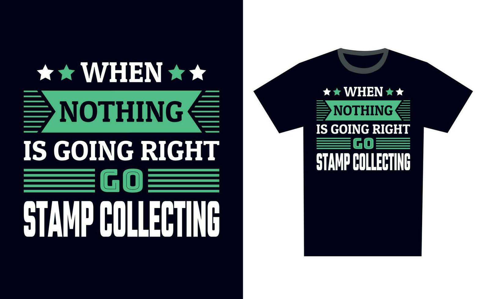 Stamp Collecting T Shirt Design Template Vector