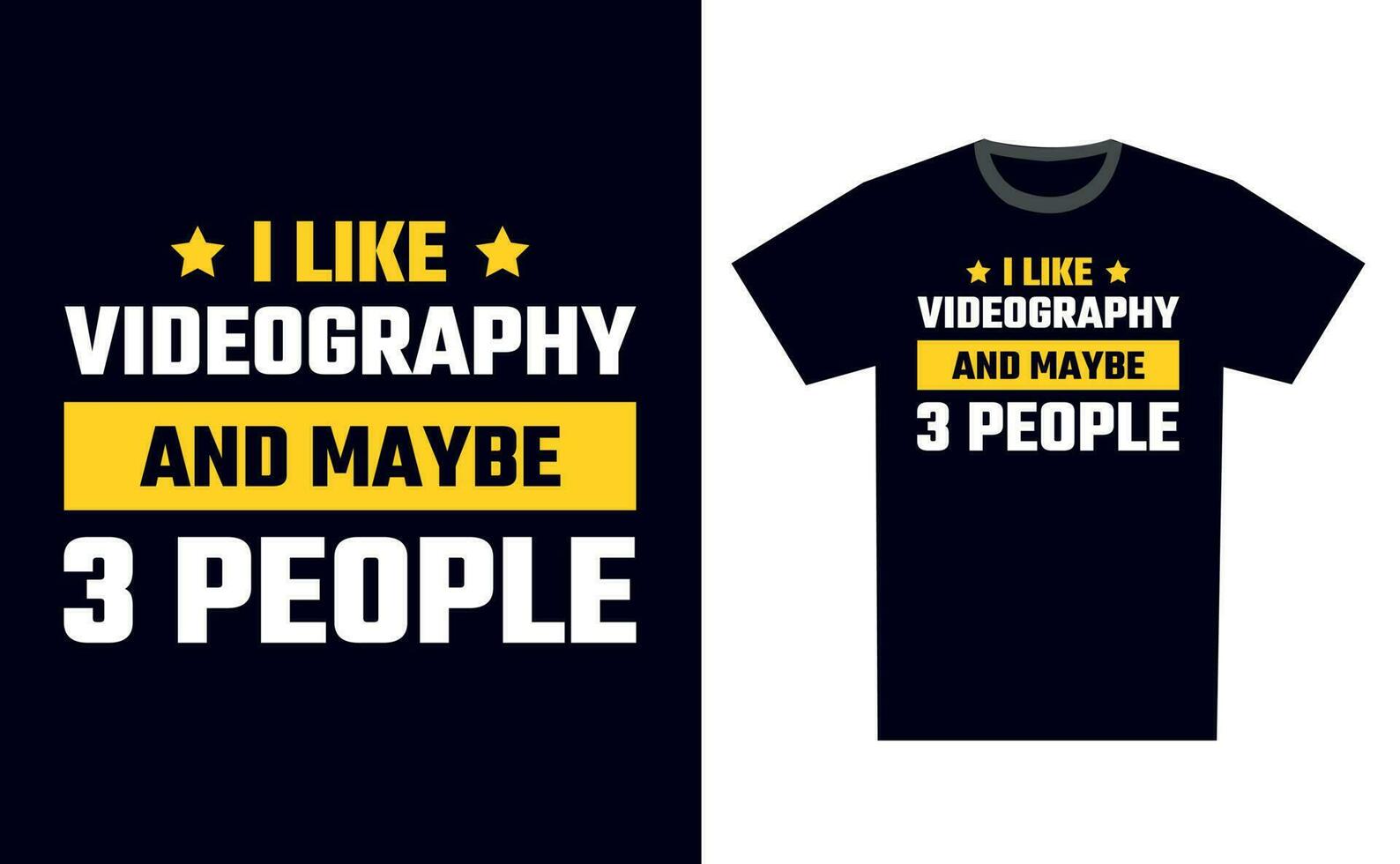 Videography T Shirt Design Template Vector