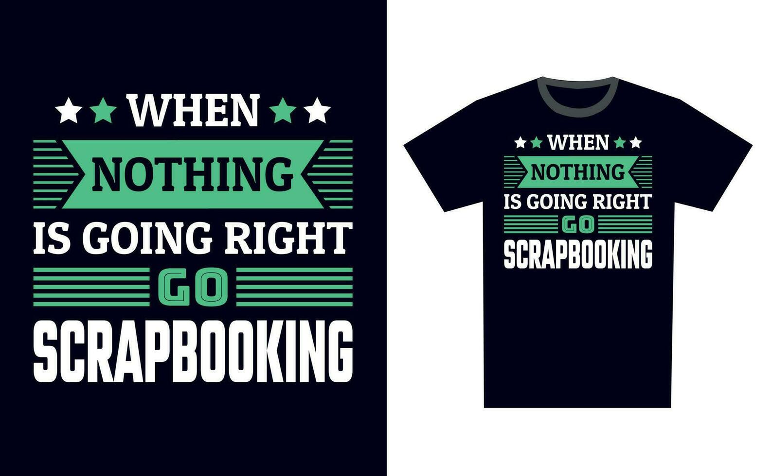 Scrapbooking T Shirt Design Template Vector