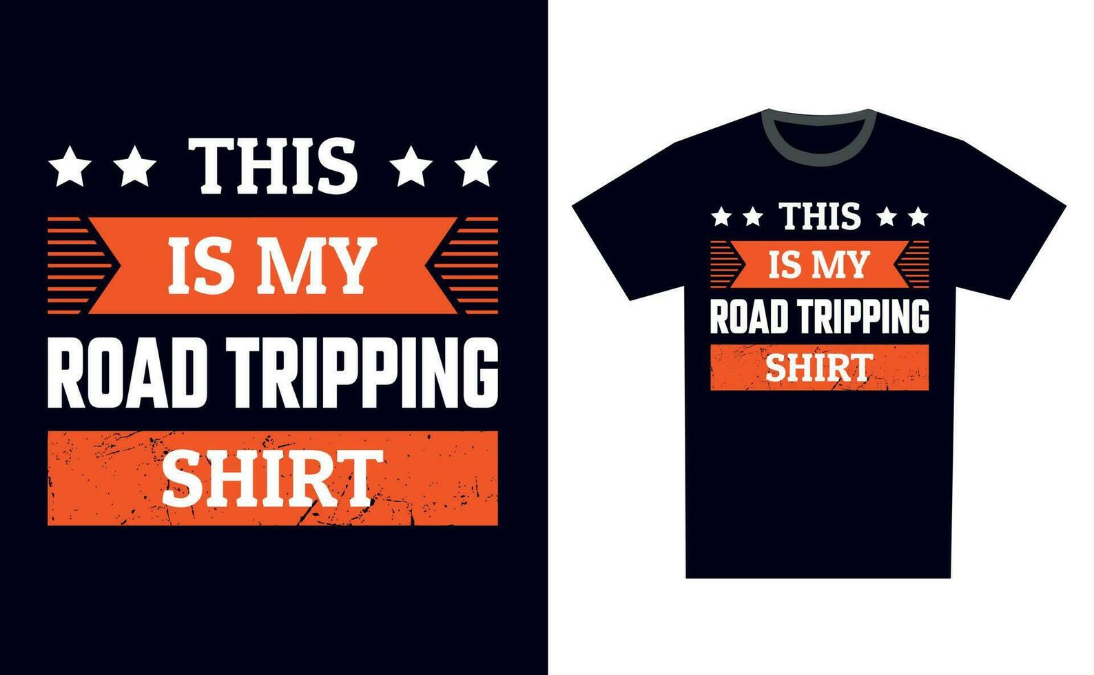 Road Tripping T Shirt Design Template Vector