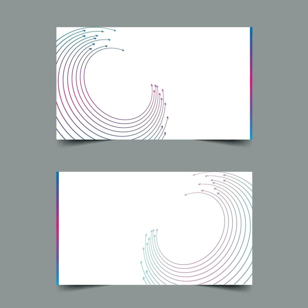 White Business Card Template With Colorful Arrows photo