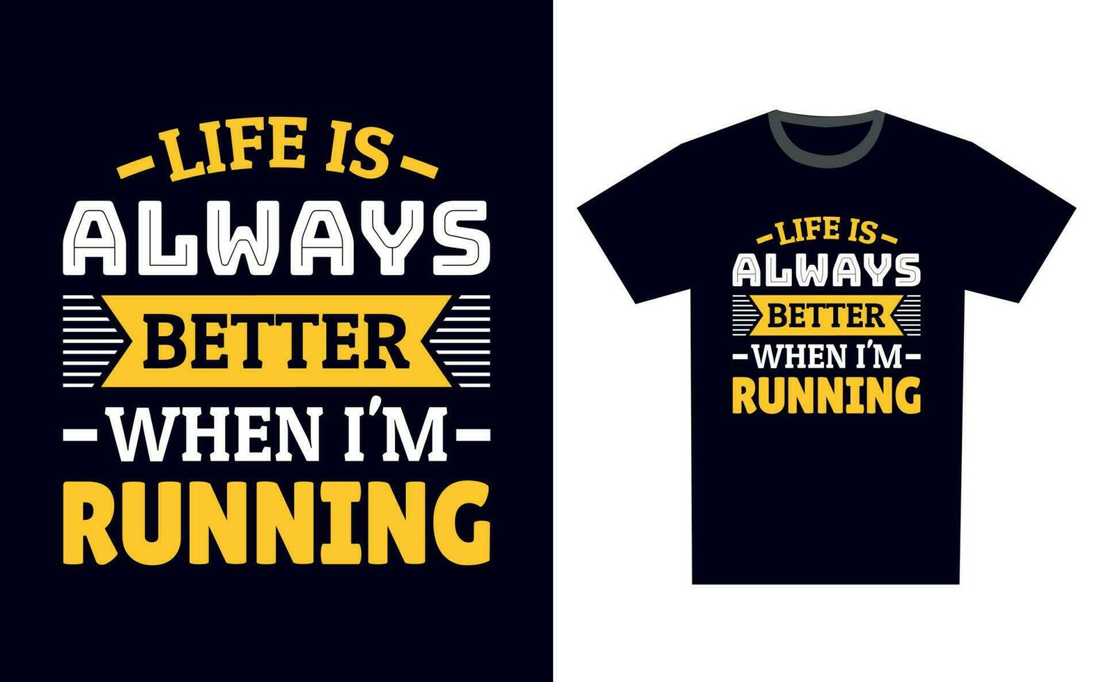 Running T Shirt Design Template Vector