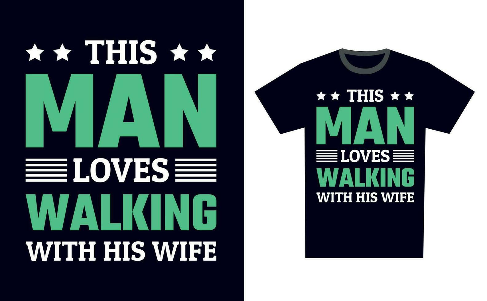 Walking T Shirt Design Template Vector