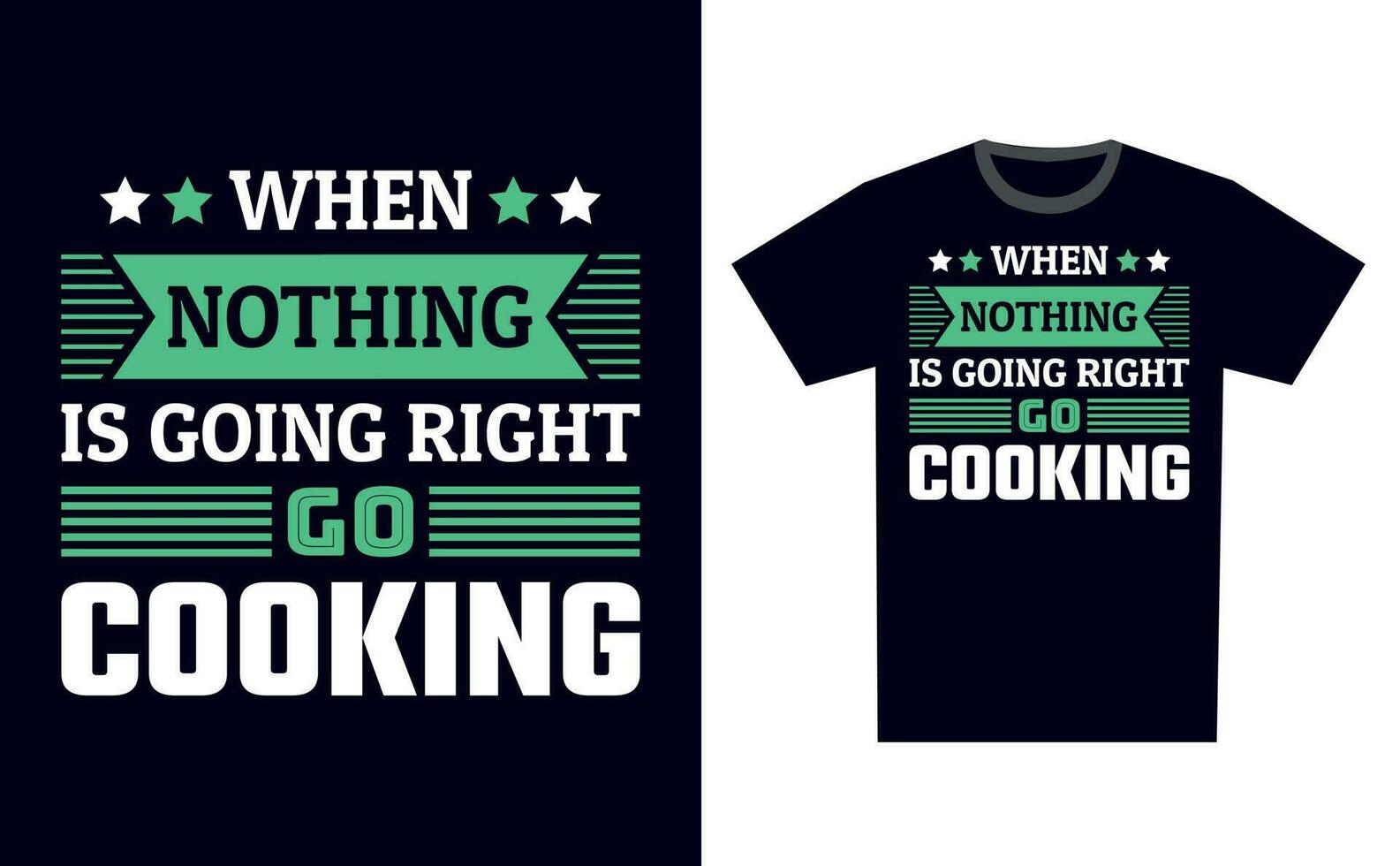 Cooking T Shirt Design Template Vector