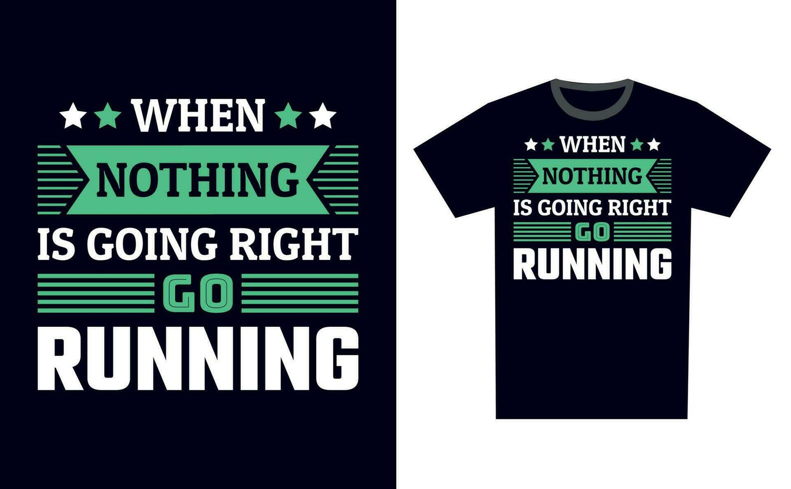 Running T Shirt Design Template Vector