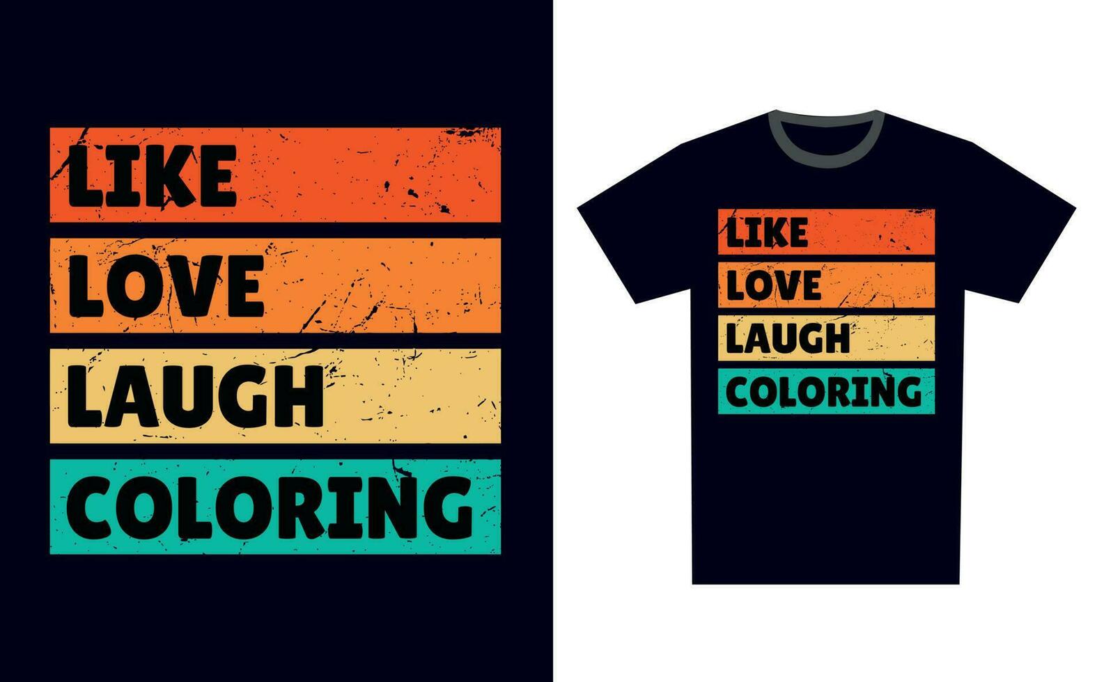 Coloring T Shirt Design Template Vector