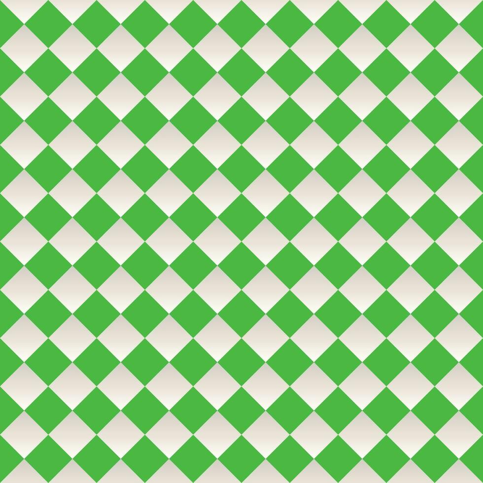 Green Checkered Pattern, Isolated Background. photo