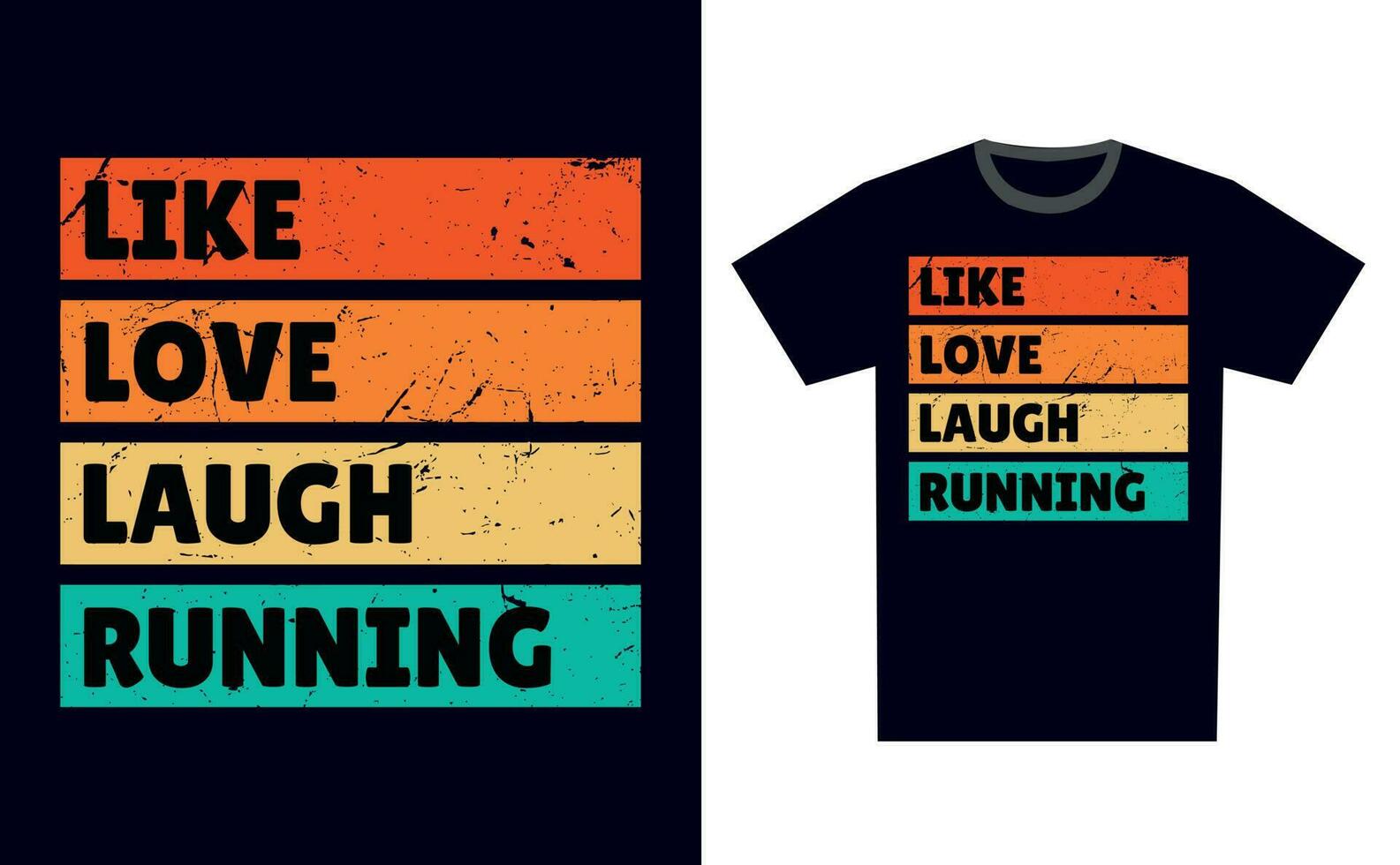Running T Shirt Design Template Vector