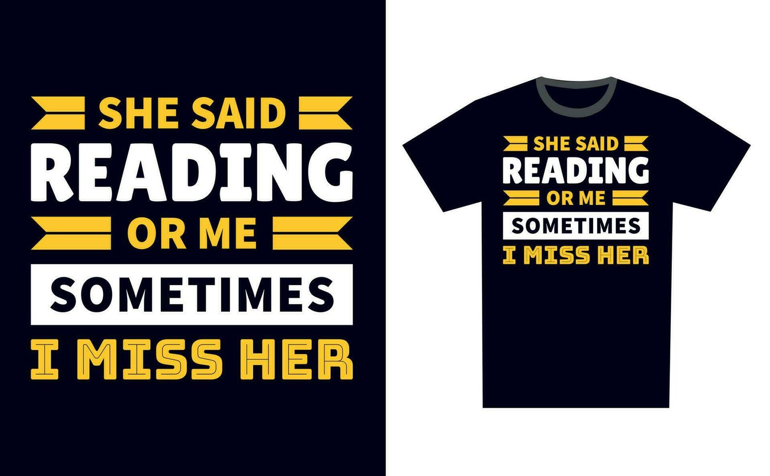 Reading T Shirt Design Template Vector