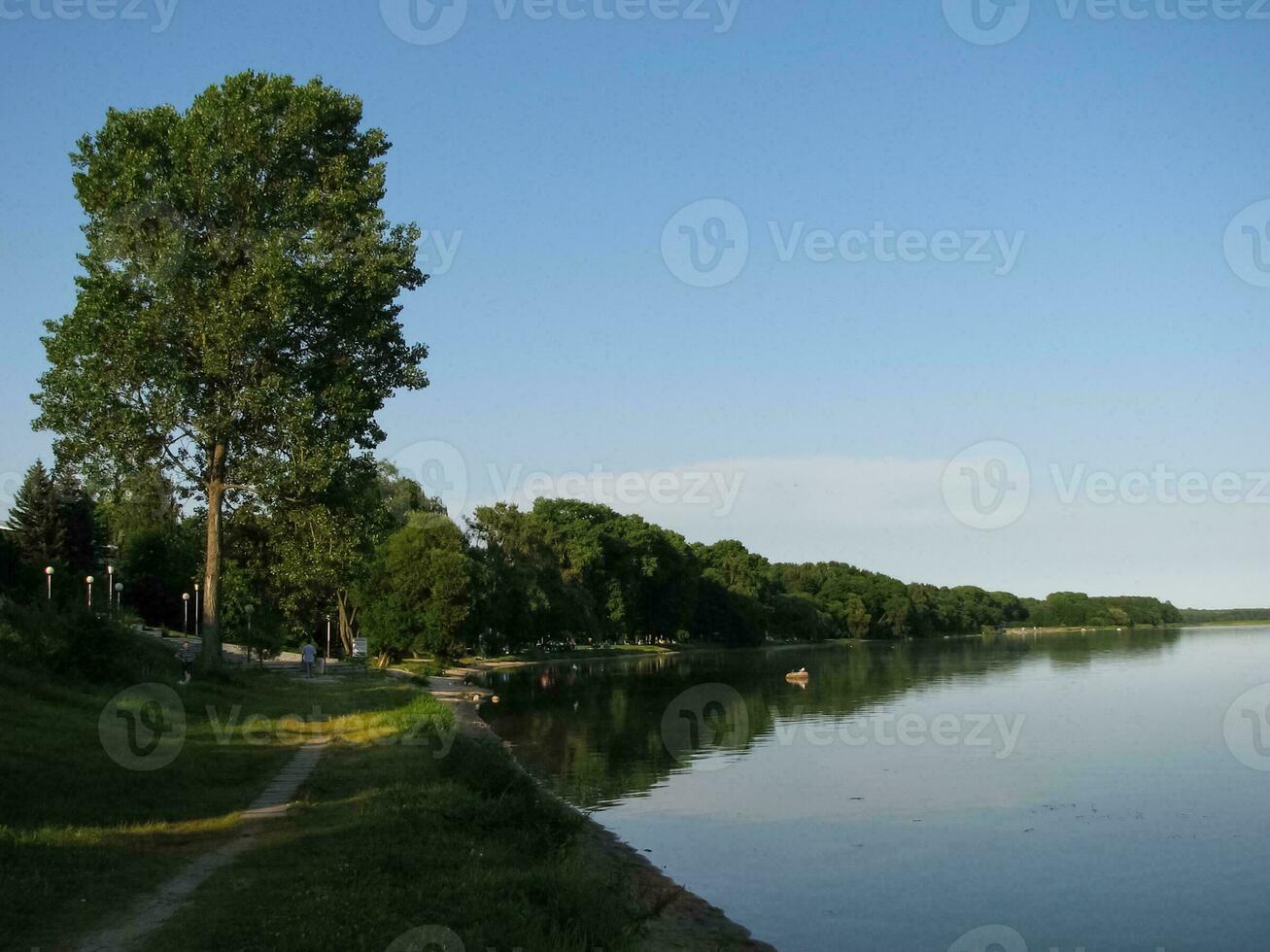 Lake Naroch is landscape of the lake in Belarus. photo