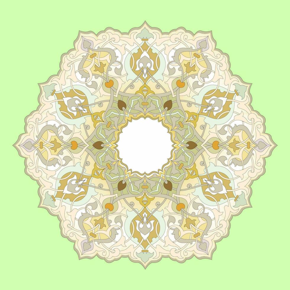mandala floral ornament with various colors vector