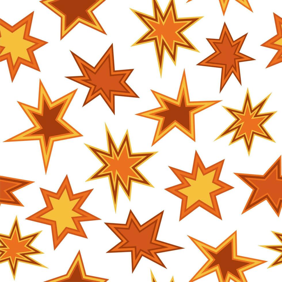 Comic explosions pattern seamless. Illustration of blast pattern seamless vector for any design. Distorted stars.
