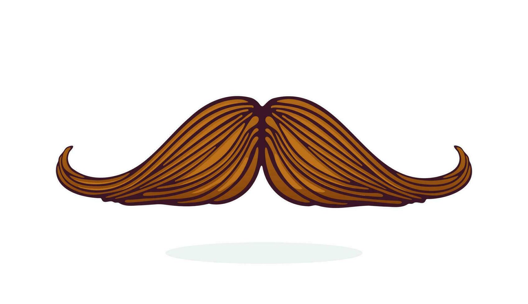 Cartoon illustration of hipsters mustache vector