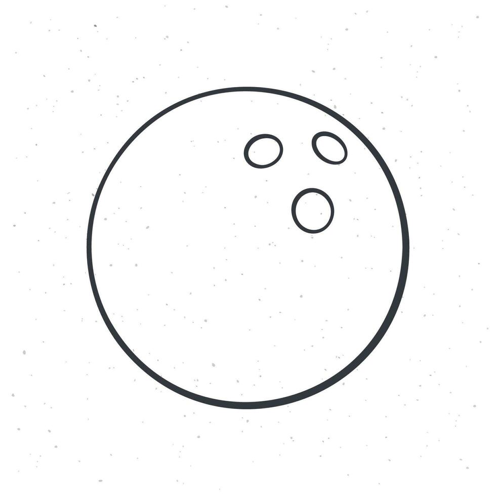 Doodle of bowling ball vector