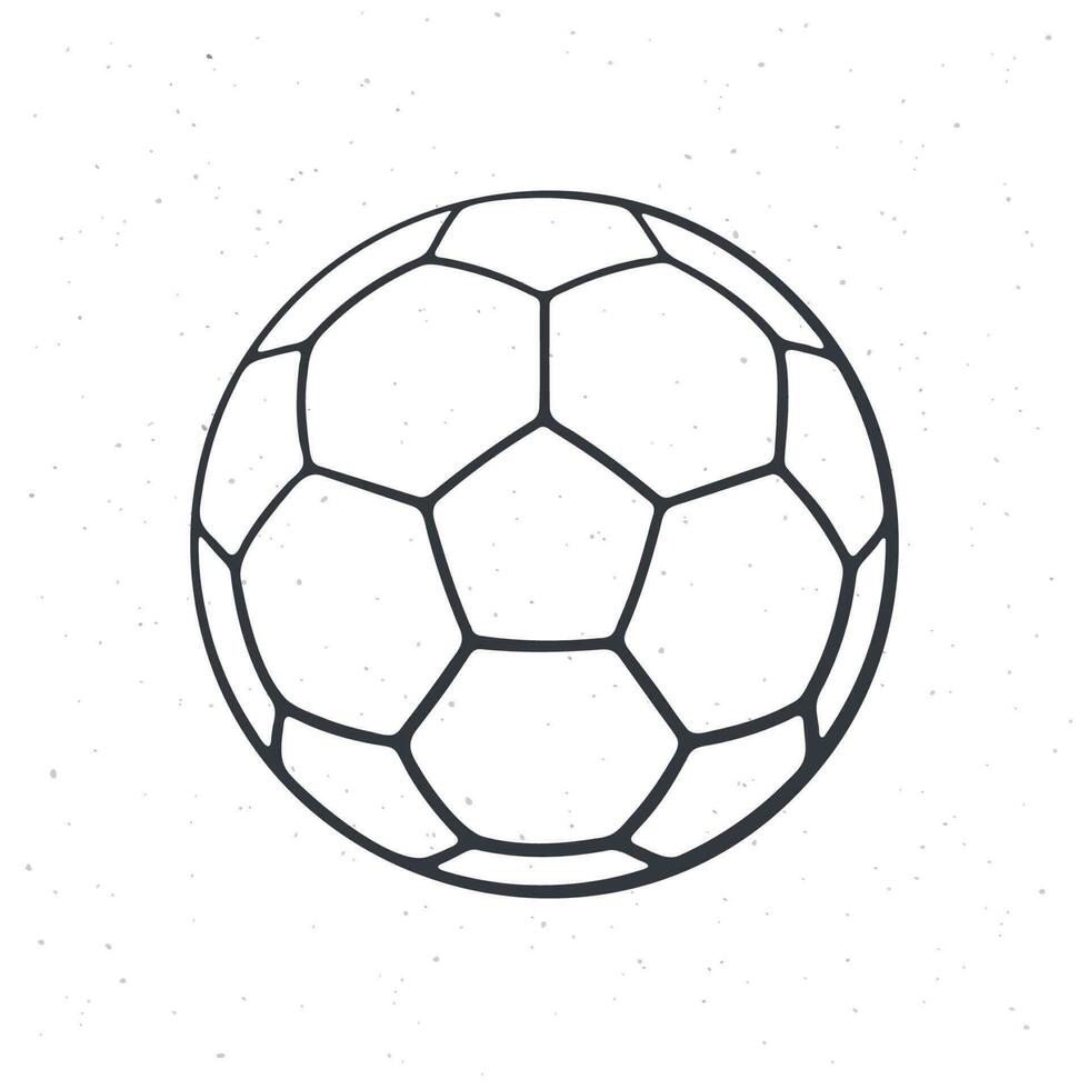 Doodle of leather soccer ball vector