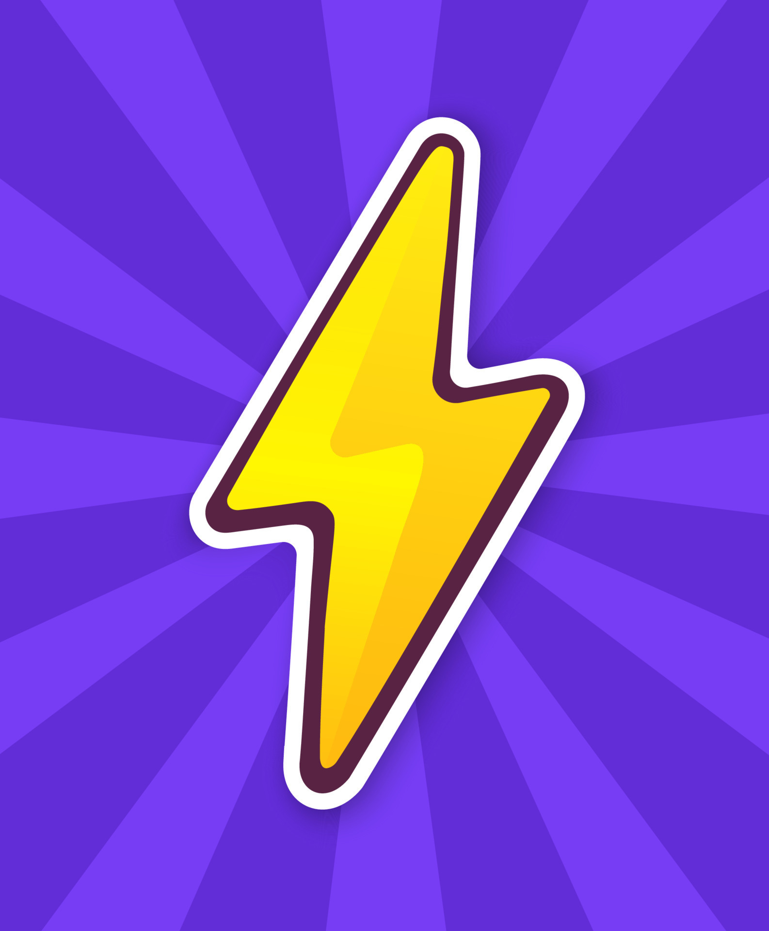 Vector illustration. Electric lightning bolt. Thunderbolt strike symbol